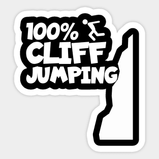 Cliff jumping Sticker